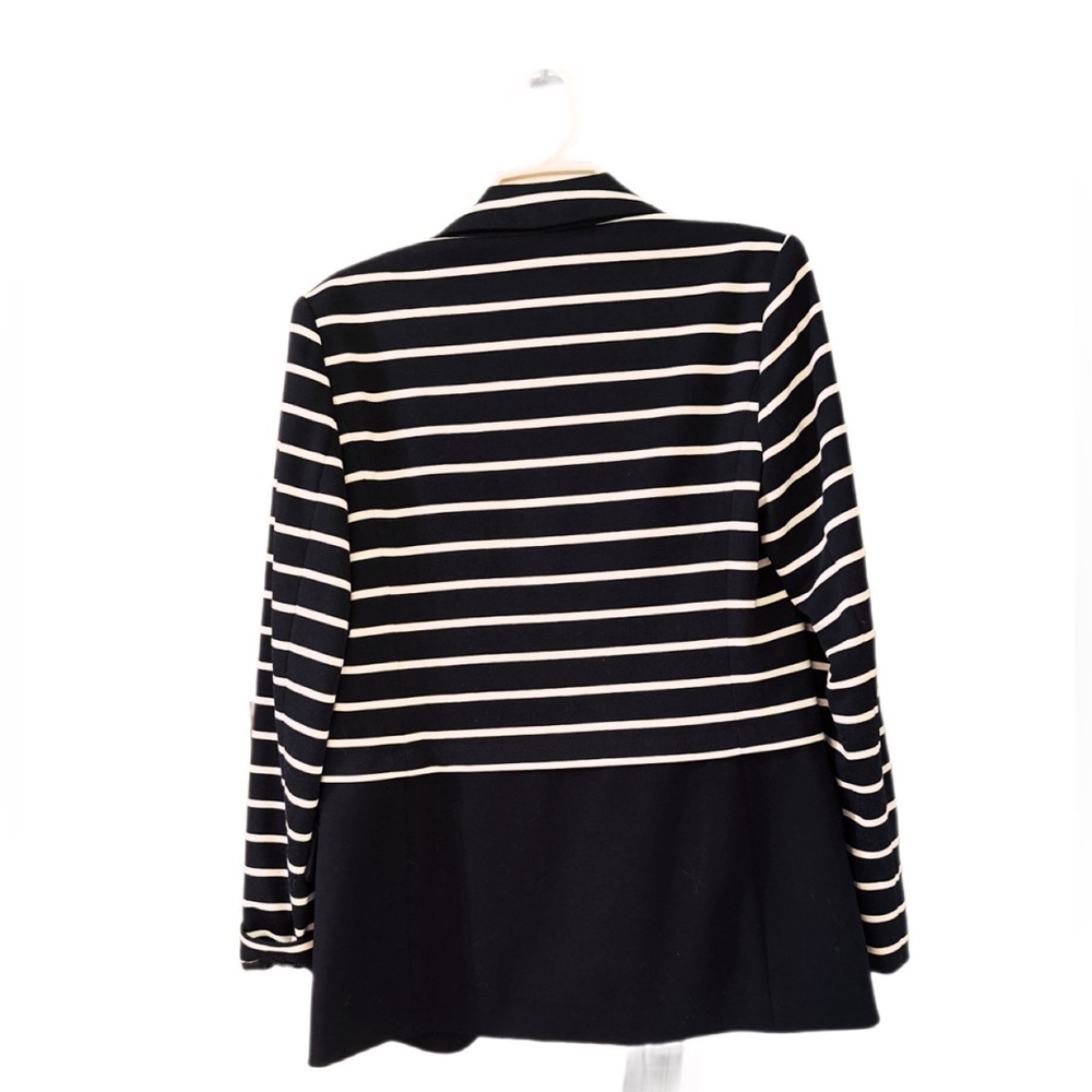Grace Elements Black and white stripe lined blazer size 6 - Picture 2 of 4